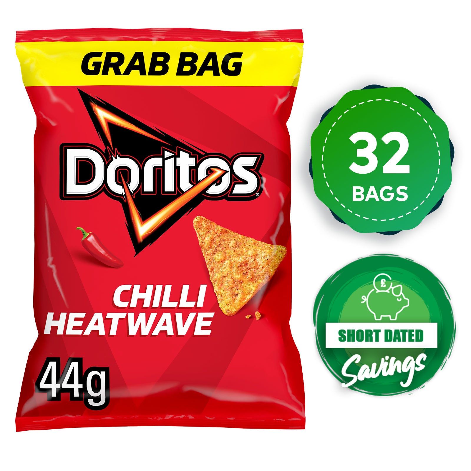 Doritos Tortilla Chips Crisps Chilli Heatwave Lunch Snack 32 x 44g - Image 10