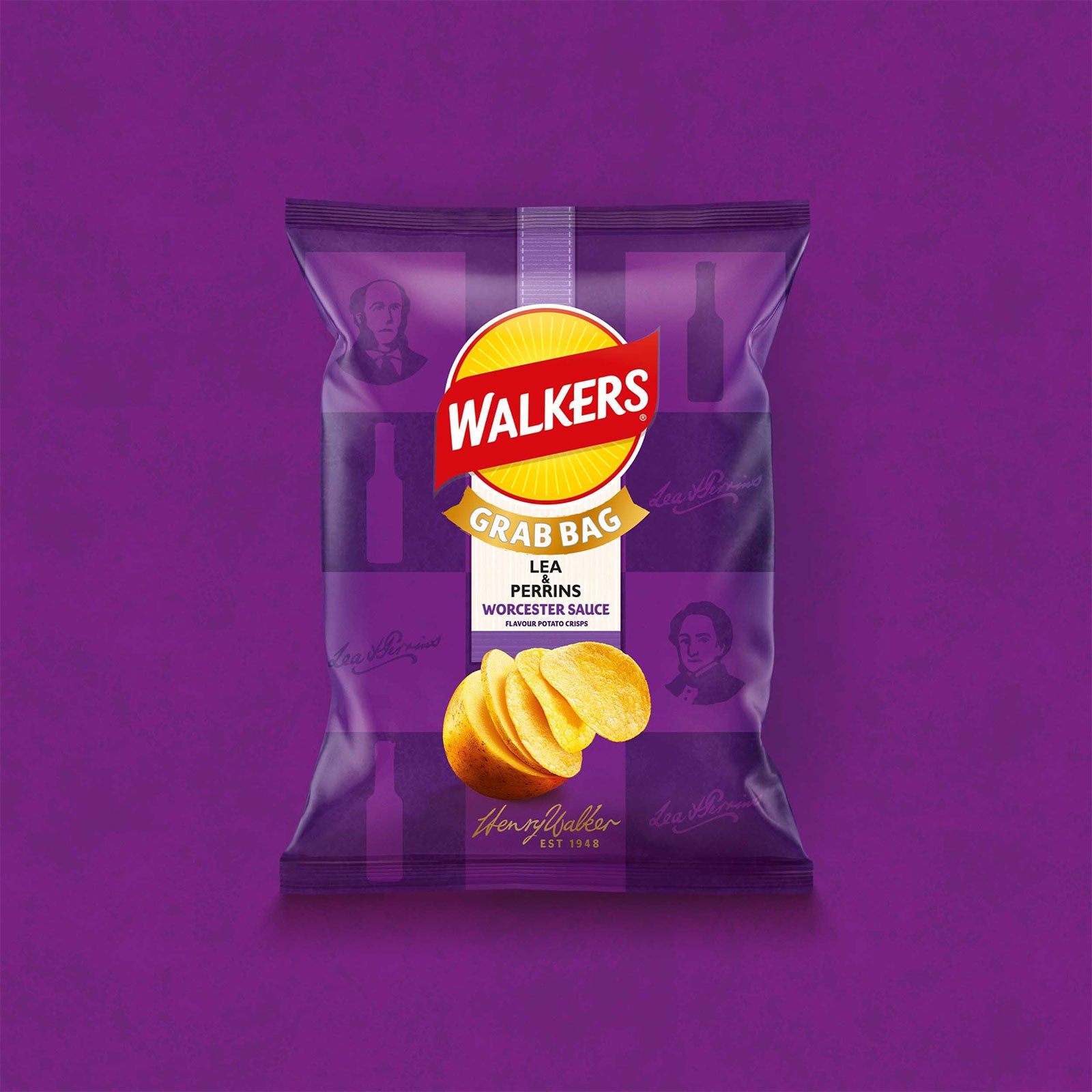 Walkers Lea & Perrins Worcester Sauce Grab Bag Crisps 32 x 45g - Image 3