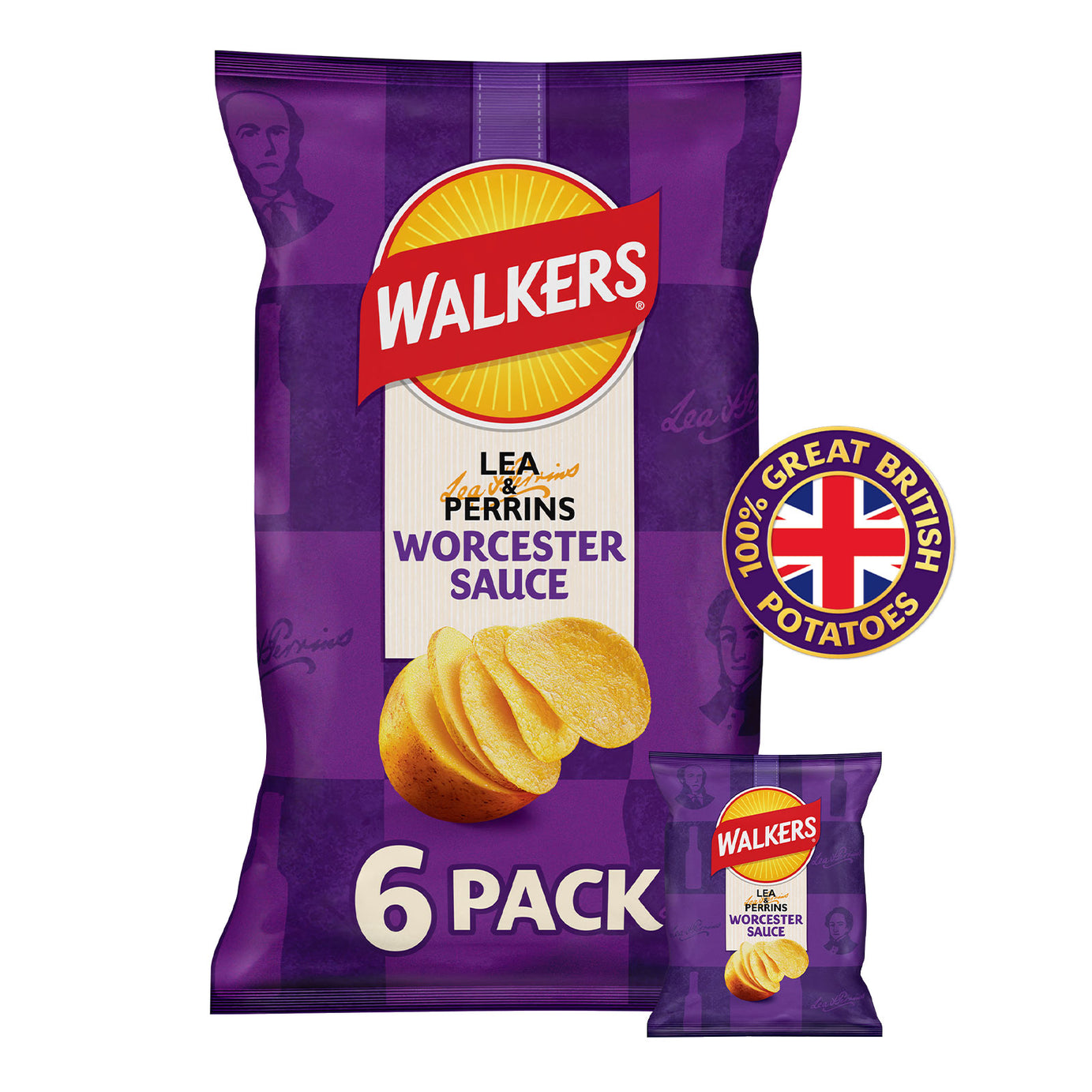 Walkers Crisps Lea & Perrins Worcester Sauce Multipack 108 x 25g - Image 2