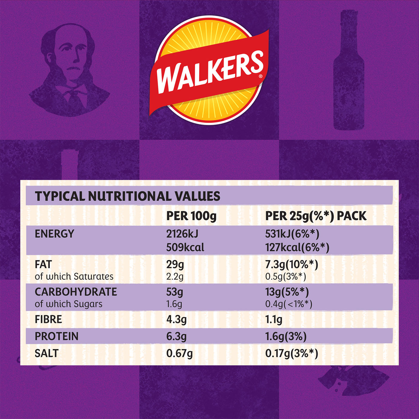 Walkers Crisps Lea & Perrins Worcester Sauce Multipack 108 x 25g - Image 5