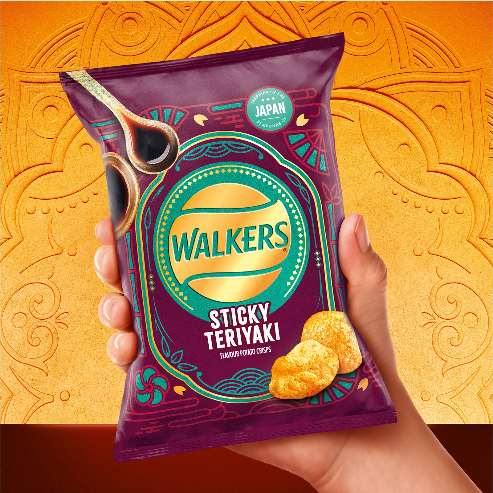 Walkers Crisps Sticky Teriyaki Sharing Multipack 32 Bags x 45g - Image 3