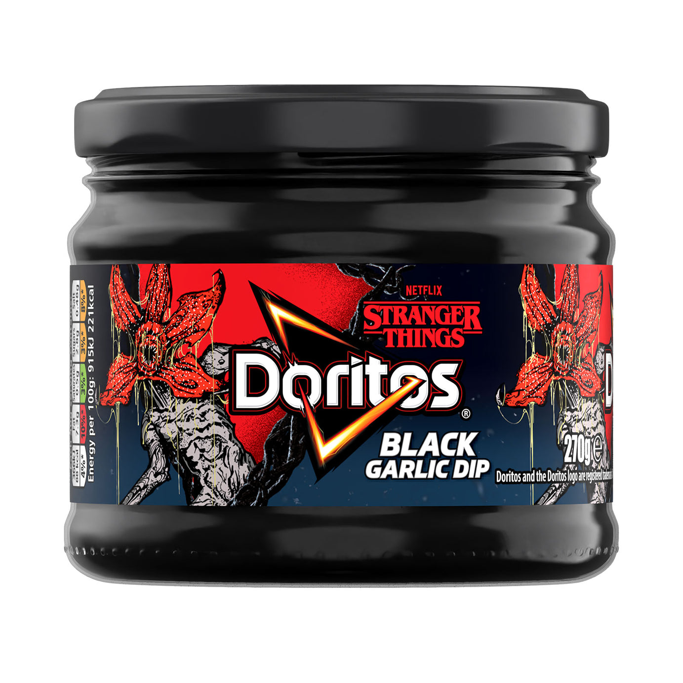 Doritos Garlic Dip Sauce Limited Edition Stranger Things Black 6 x 270g Bundle - Image 2