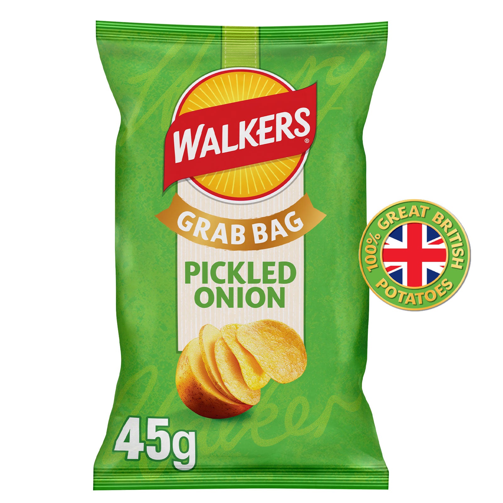 Walkers Snacks Pickled Onion Grab Bag Crisps 32 x 45g - Image 2