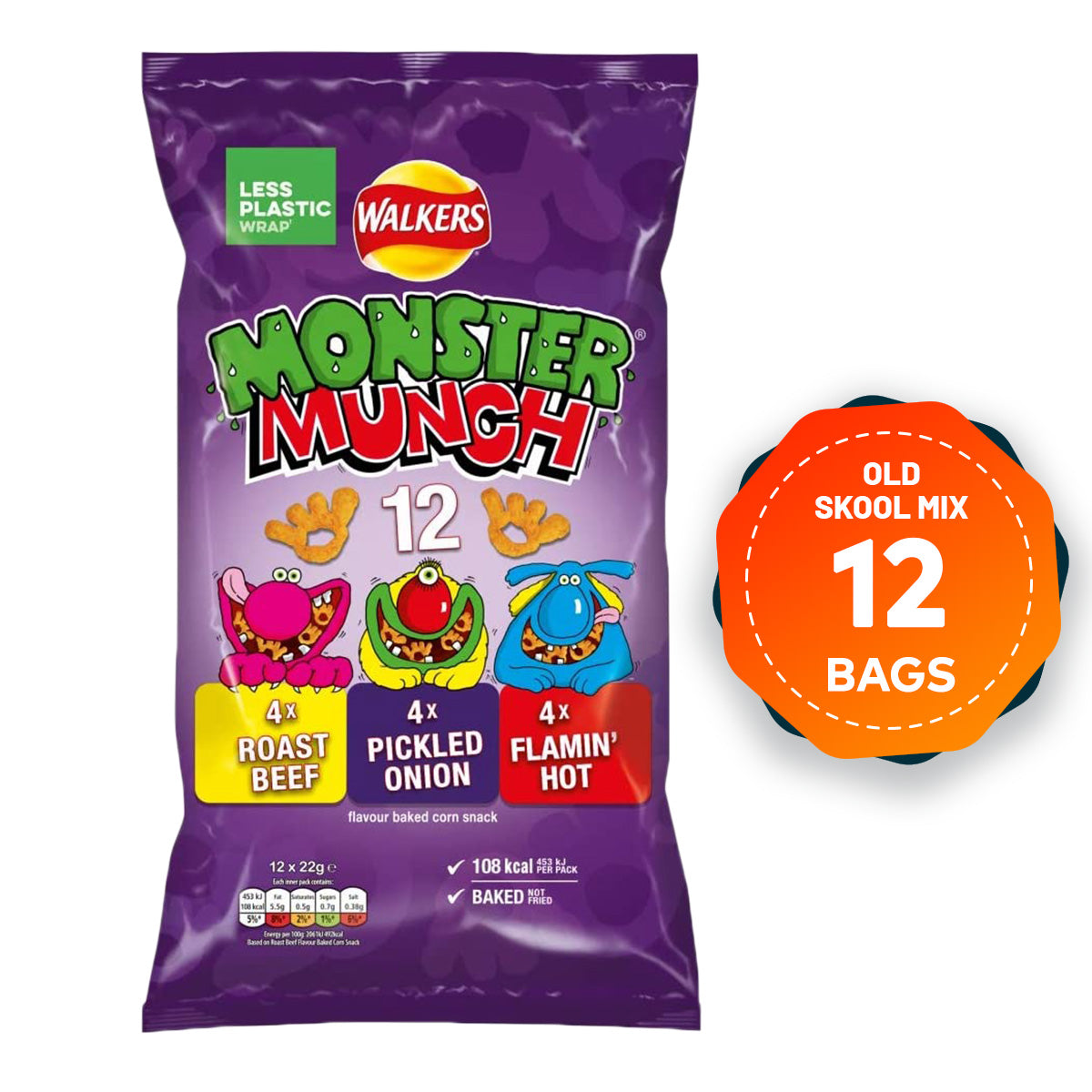 Walkers Crisps Salt Vinegar Quavers Cheese Prawn Cocktail Bundle 88 Bags - Image 2