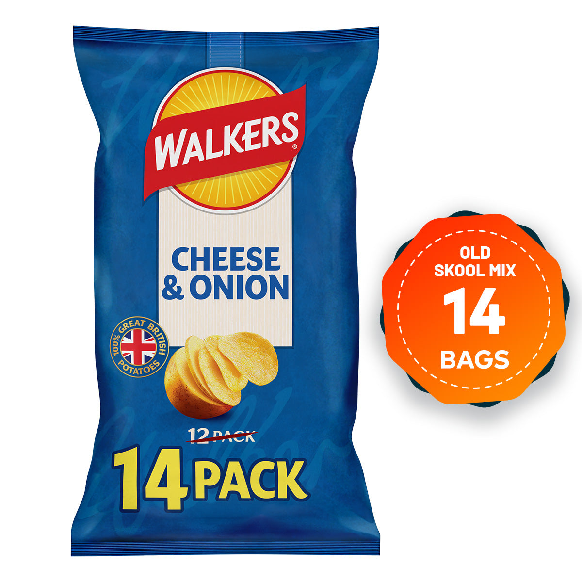 Walkers Crisps Salt Vinegar Quavers Cheese Prawn Cocktail Bundle 88 Bags - Image 4