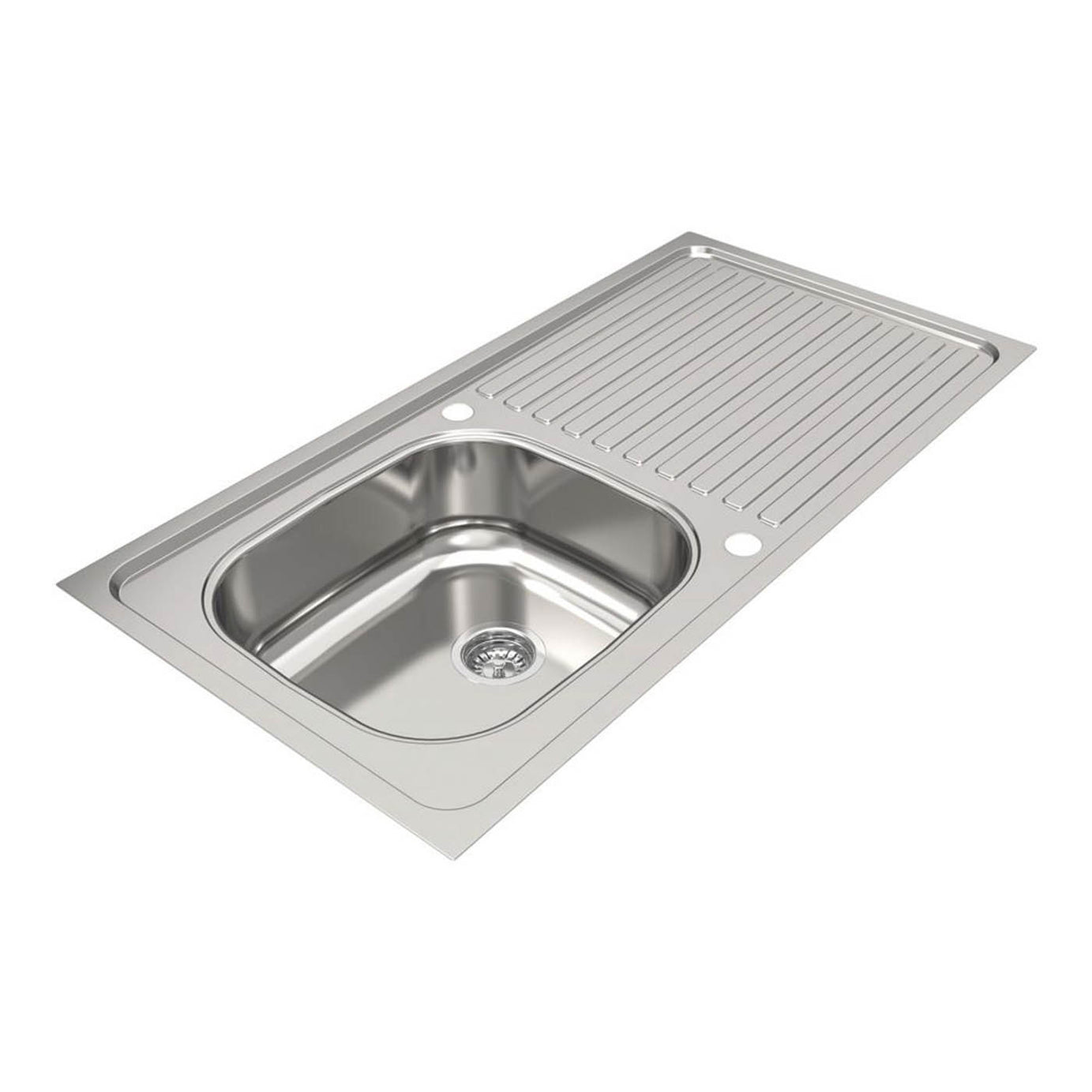 Utility 1 Bowl  Polished Stainless Steel Sink 1000mm x 500mm - Image 2