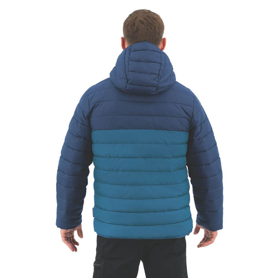 Site Work Jacket Mens Blue Lightweight Water Repellent Hooded Medium 46.5"Chest - Image 5
