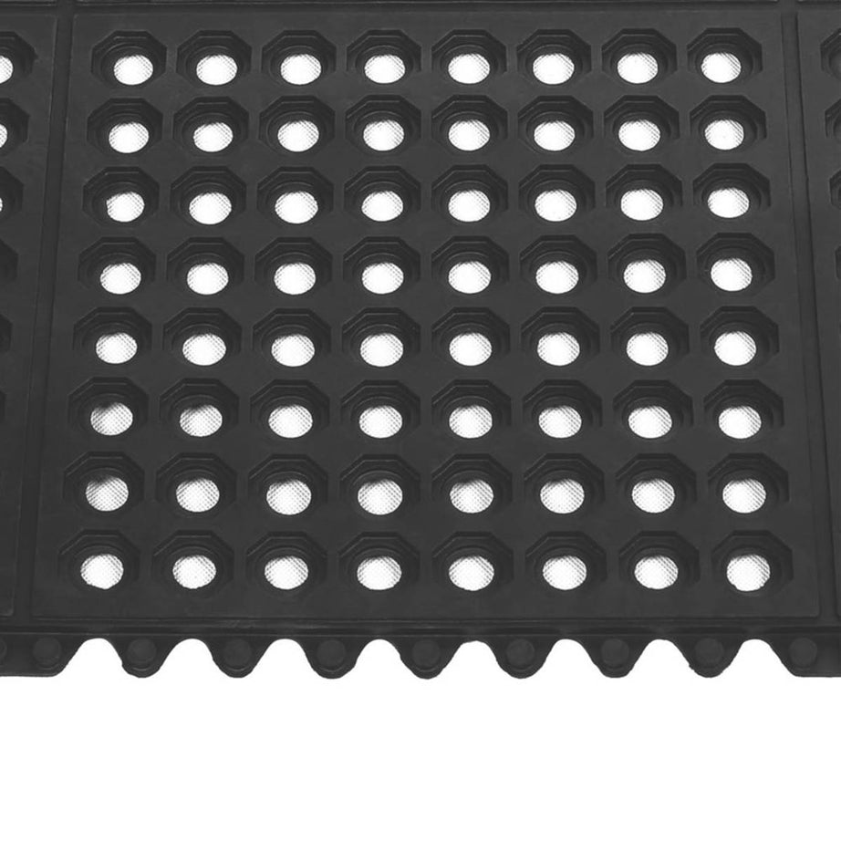 Floor Rubber Mats Heavy Duty No Slip Kitchen Bar Flooring 914x914mm Pack of 4 - Image 1