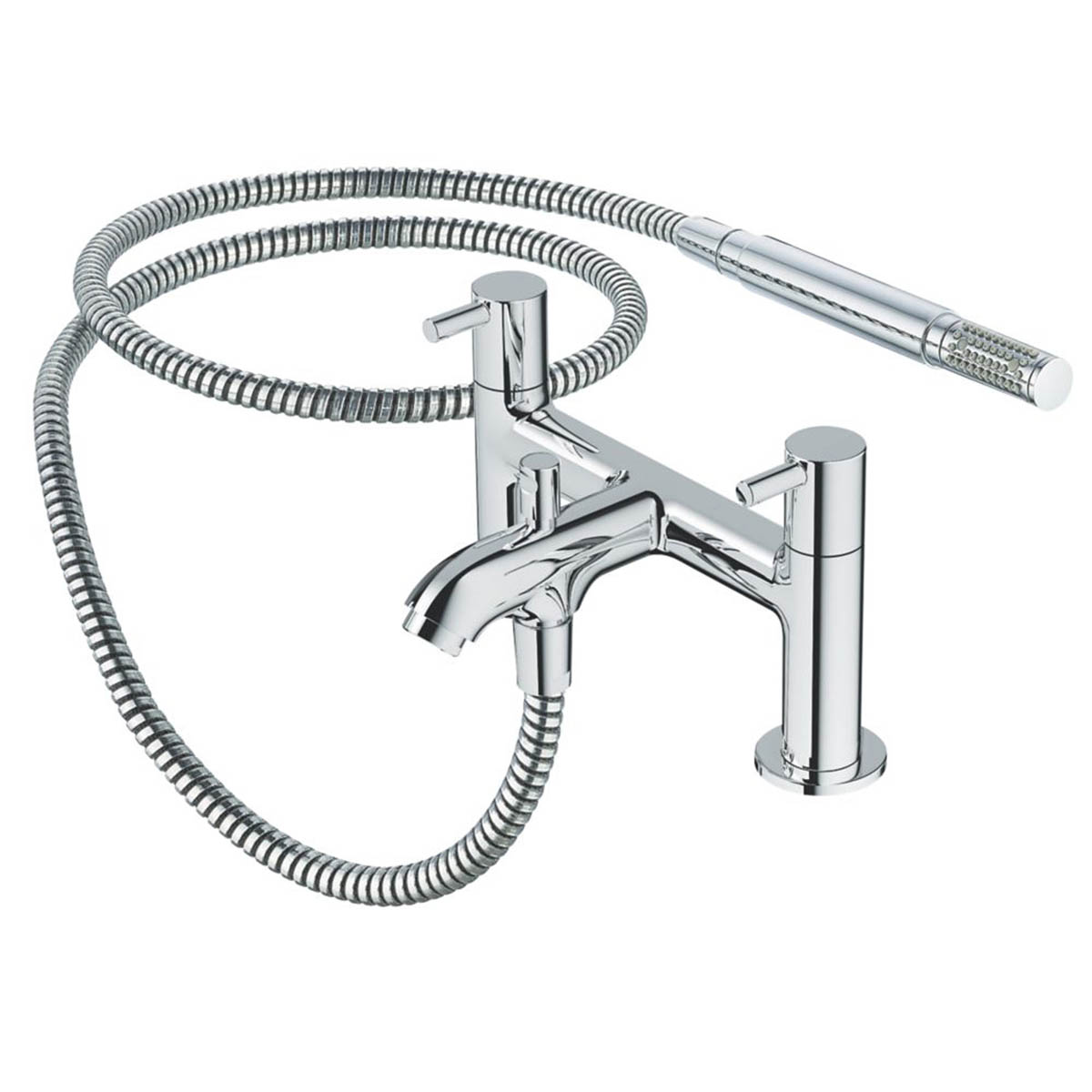 Ideal Standard Bath Tap with Shower Mixer Hand Held Set Chrome Dual Lever - Image 1
