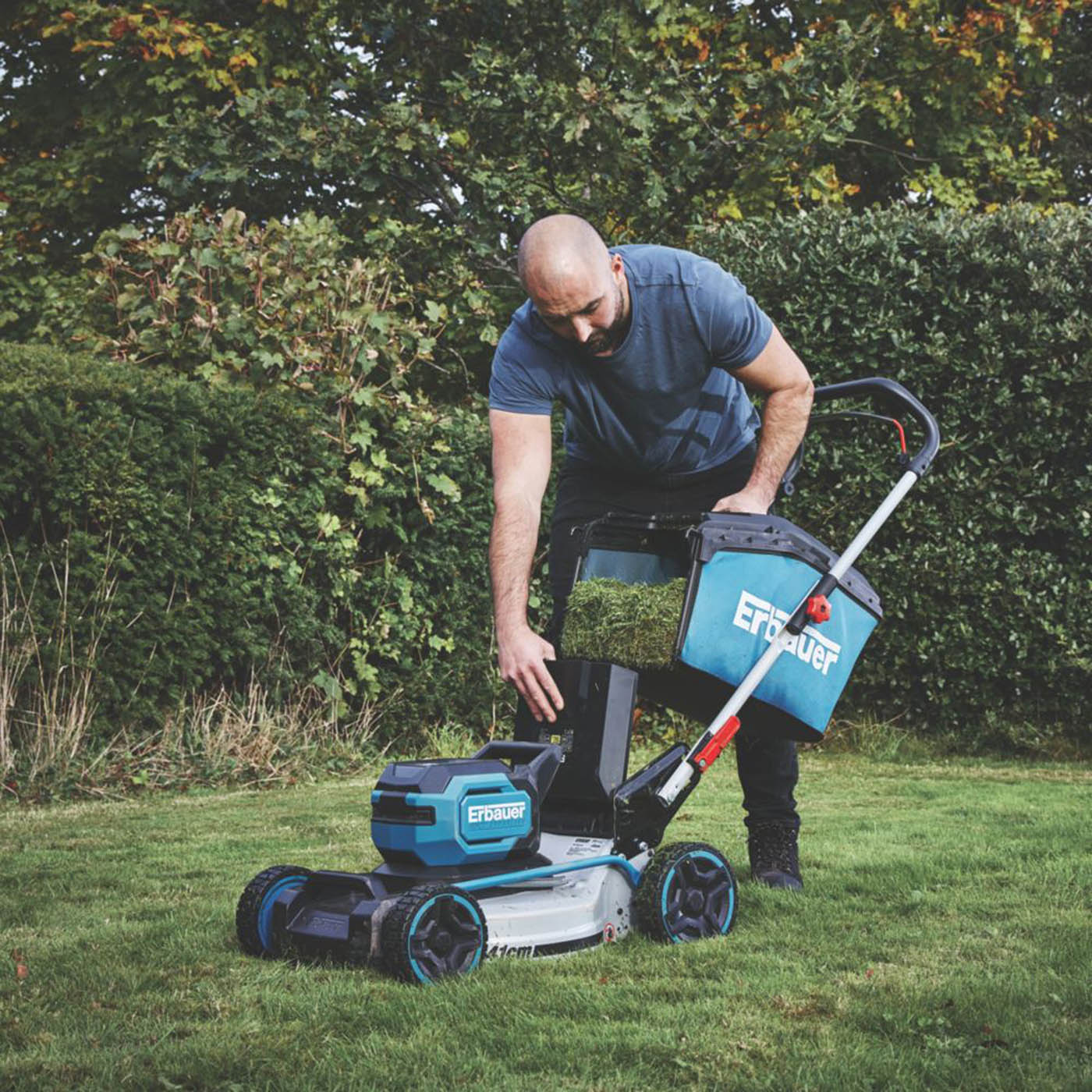 Erbauer Lawnmower Cordless 36V 1 x 4.0/8.0Ah Li-Ion ERT1041GLM Mulching 50L - Image 5