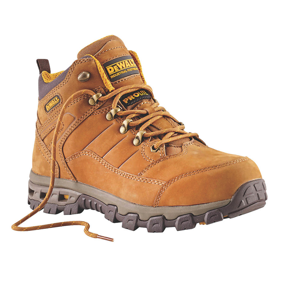 Dewalt Safety Boots Mens Wide Fit Brown Leather Work Shoes Aluminium Toe Size 10 - Image 2