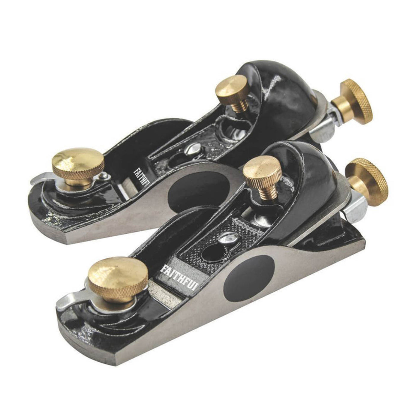 Faithfull Block Planes Set Woodworking Carbon Steel Blades Bevel Up 2 Pack - Image 2