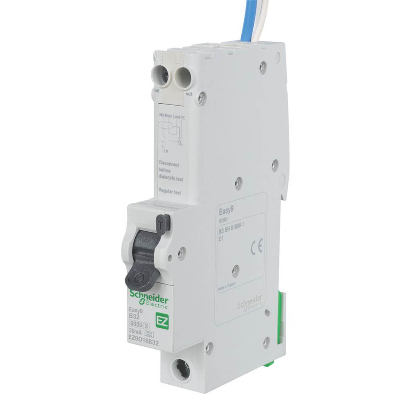 Schneider RCBO Type B Electric Easy9 32A 30mA SP Compact Circuit Protection - Image 1