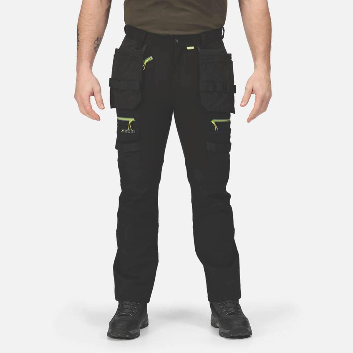 Regatta Work Trousers Mens Classic Fit Black Stretch Multi Pockets 46W 33L - Image 3