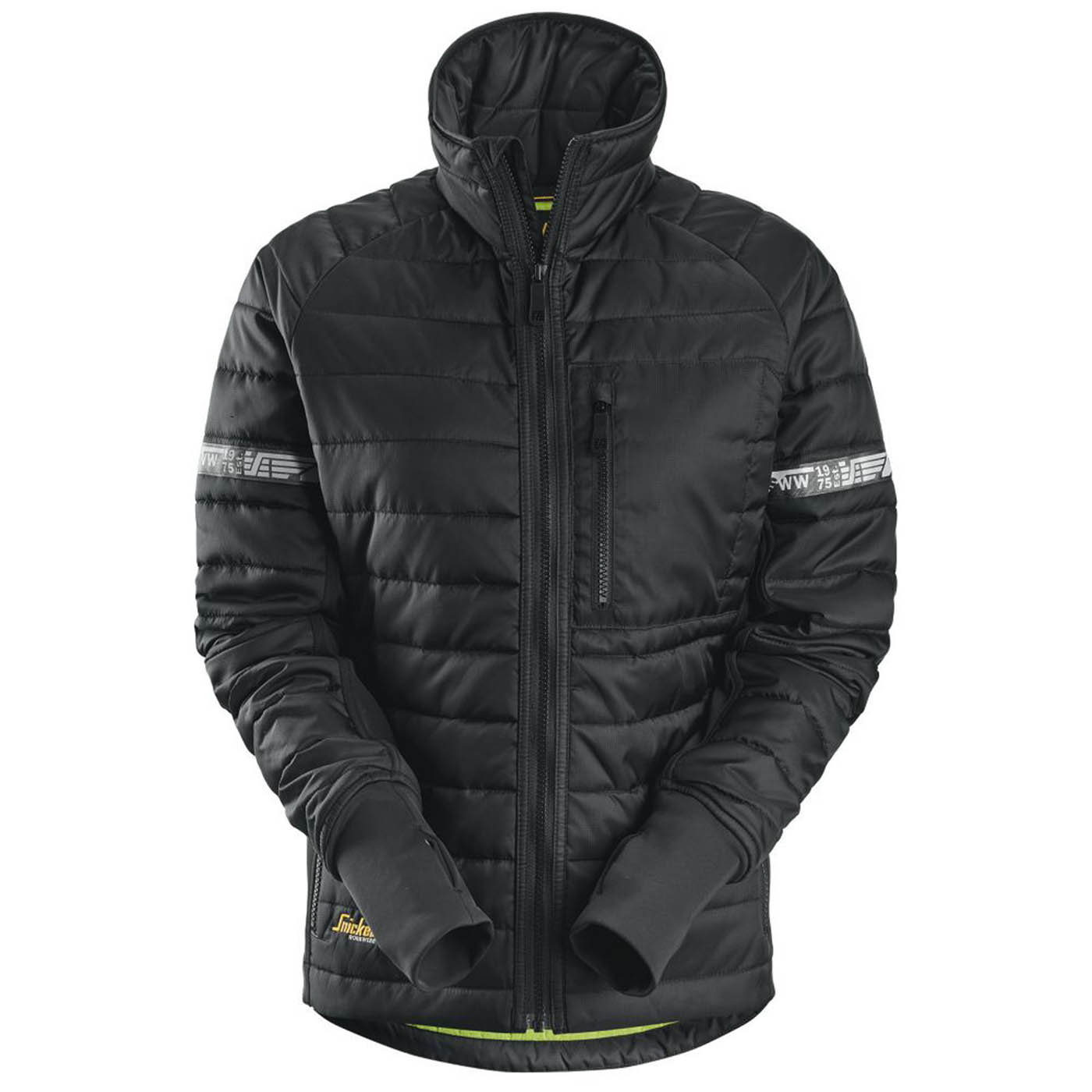 Snickers Work Jacket Womens Black Splashproof Insulated Full Zip Size 10-12 - Image 1