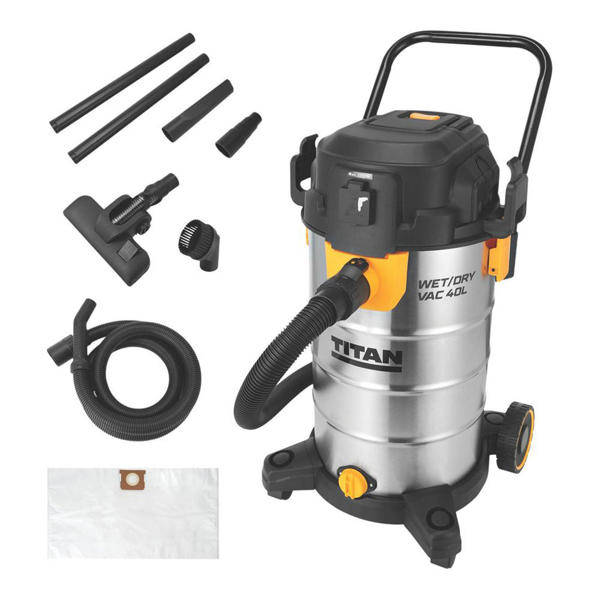 Titan Wet And Dry Vacuum Cleaner 40L Electric TTB1353VAC Blower Function 1400W - Image 2
