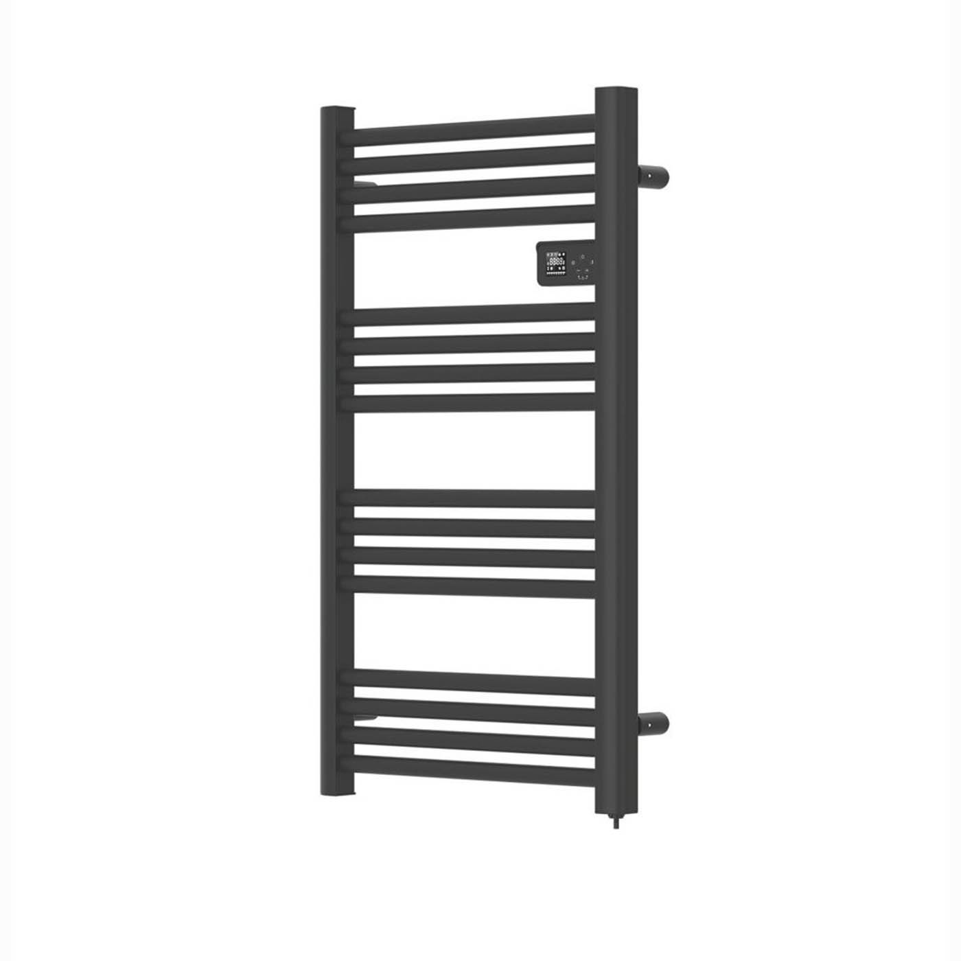 Flomasta Electric Towel Radiator Black Flat 960mm x 540mm 1706BTU - Image 1
