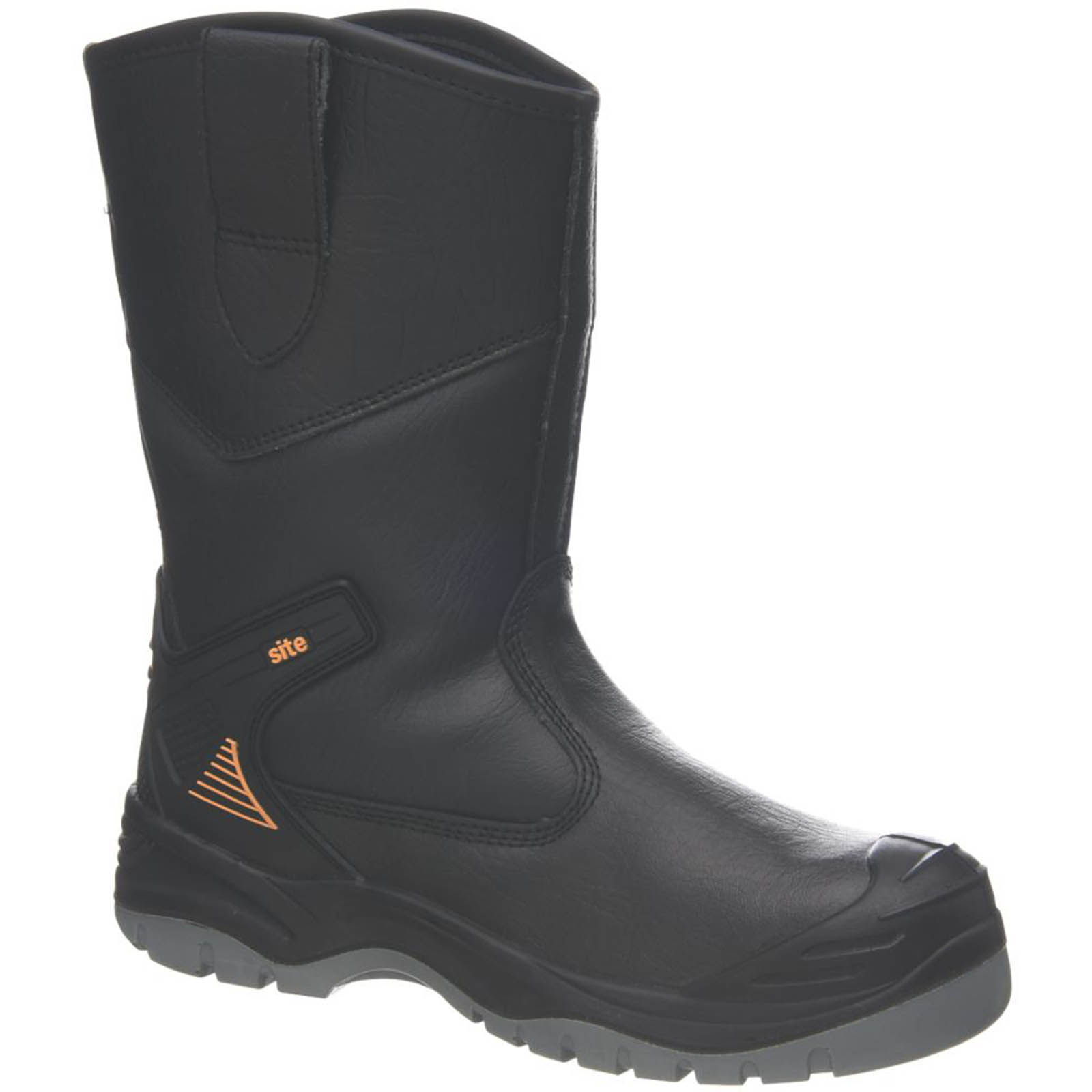 Safety Rigger Boots Mens Black Wide Fit Leather Waterproof Steel Toe Cap Size 8 - Image 3
