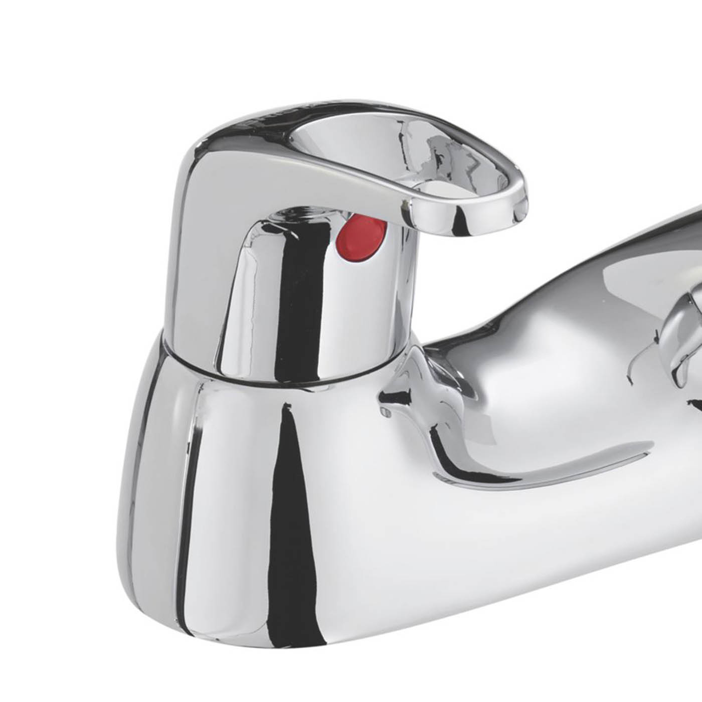 Bristan Bath Mixer Tap Double Lever Chrome 80mm Deck Mounted Contemporary - Image 2