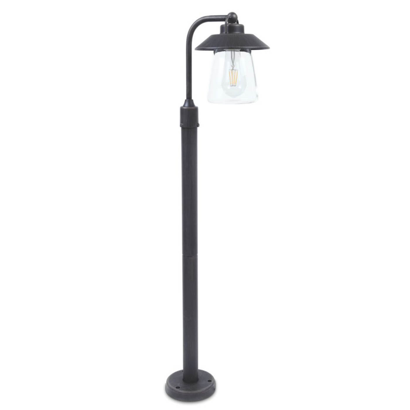 Lutec Post Light Outdoor 945mm Black Rust IP44 Garden Path Patio Lamp Lantern - Image 2