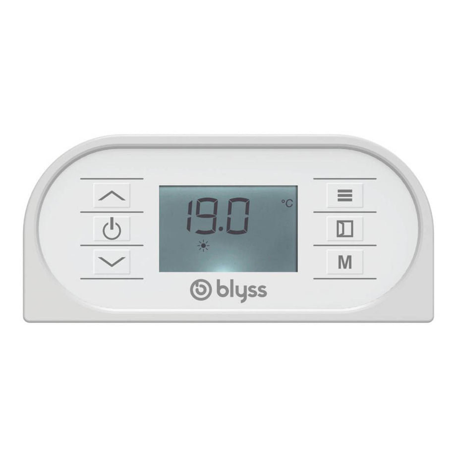 Blyss Panel Heater Electric Radiant Wall Mounted White 450 x 564mm 1000W 3410BTU - Image 2