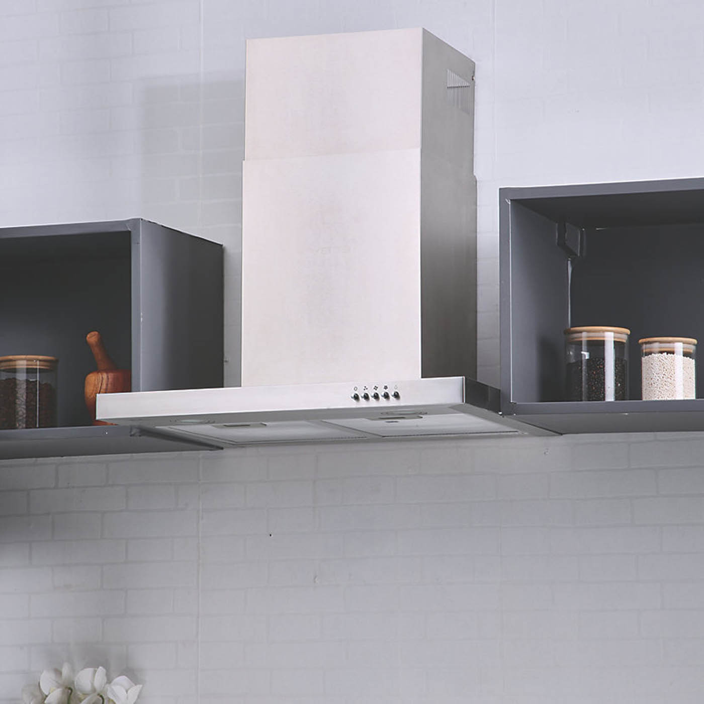 Cooker Hood Kitchen Extractor BH60SS Canopy Stainless Steel LED Silver 60cm - Image 4