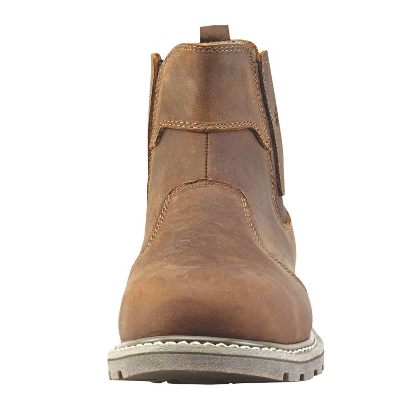 Site Safety Dealer Boots Mens Wide Fit Brown Leather Work Shoes Steel Toe Size 7 - Image 5