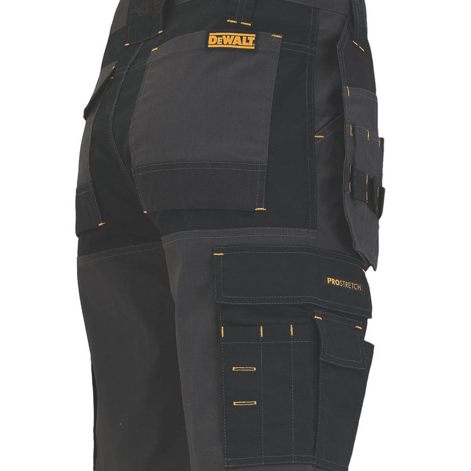 DeWalt Work Shorts Mens Regular Fit Grey Black Multi Pocket Cargo Workwear 34"W - Image 4