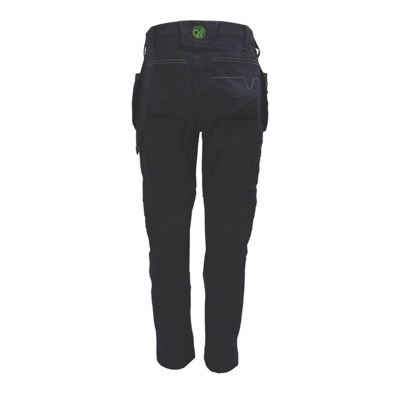 Apache Work Trouser Mens Slim Fit Black Stretch Multi Pockets Cargo 30W 29L - Image 3