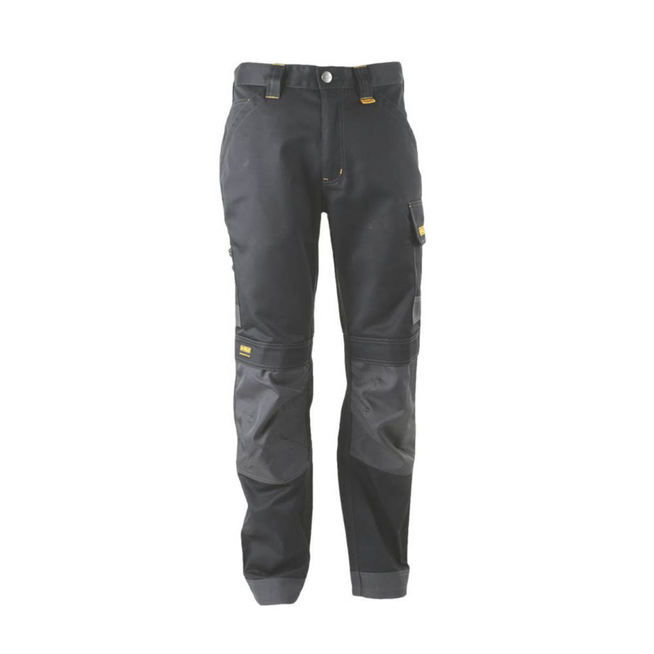 DeWalt Work Trousers Mens Louisiana Regular Fit Black Multi Pocket Cargo 40W 31L - Image 1