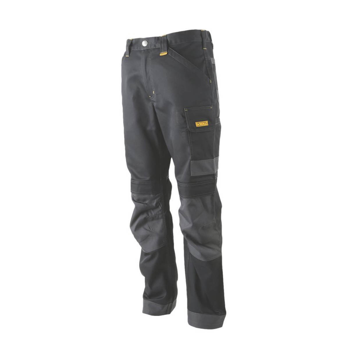 DeWalt Work Trousers Mens Louisiana Regular Fit Black Multi Pocket Cargo 40W 31L - Image 3