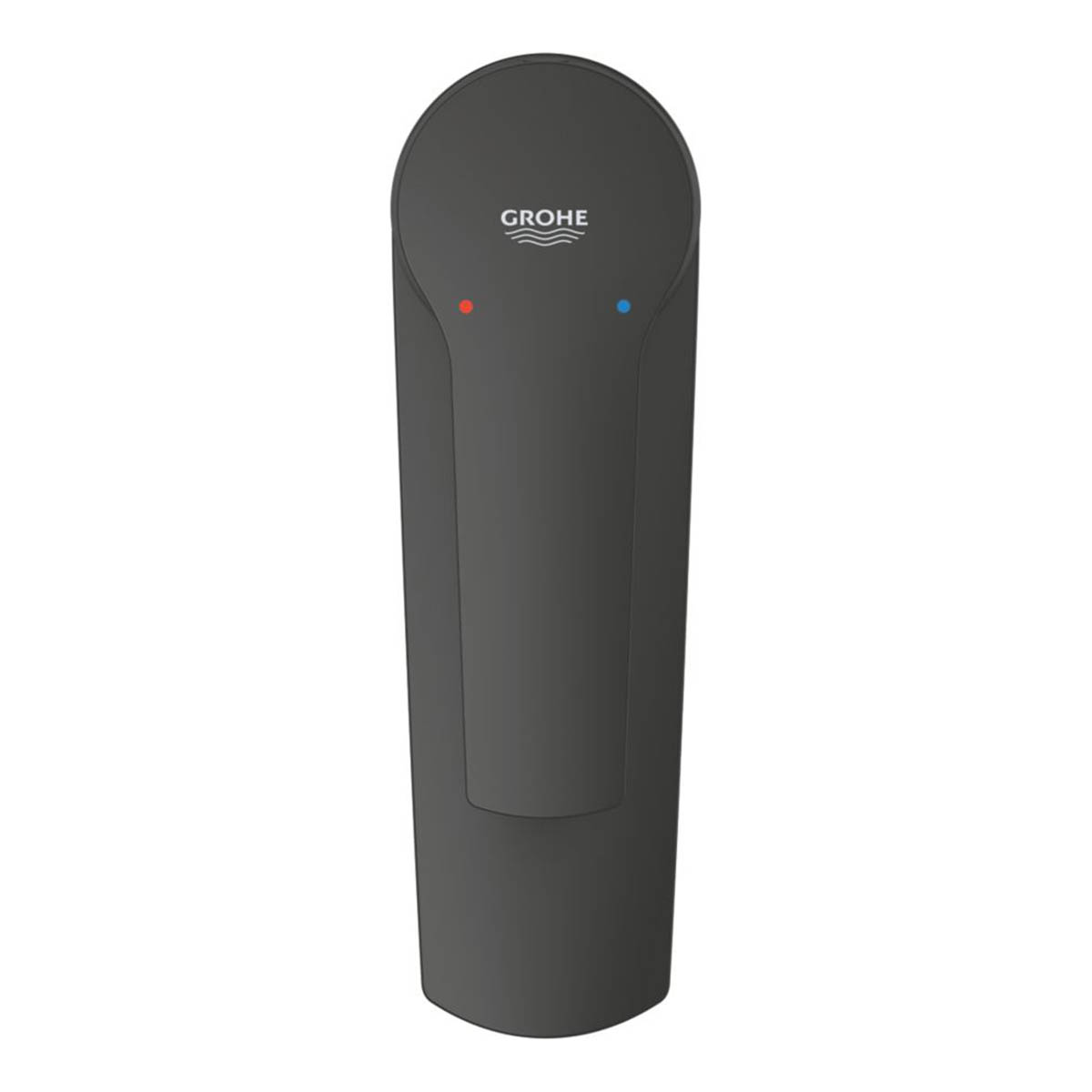 Grohe Basin Mixer Tap Matt Black 165mm Single Lever Mono With Clicker Waste - Image 2