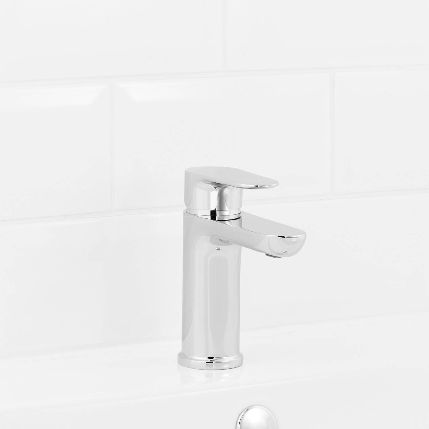 Bathroom Basin Tap Mixer Chrome Single Lever Brass Full Turn Modern Faucet - Image 3