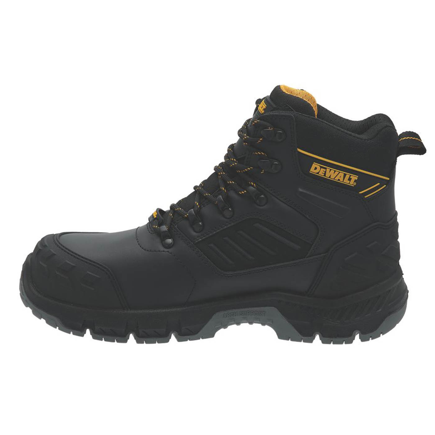 DeWalt Safety Boots Mens Wide Fit Black Waterproof Work Shoes Steel Toe Size 9 - Image 2