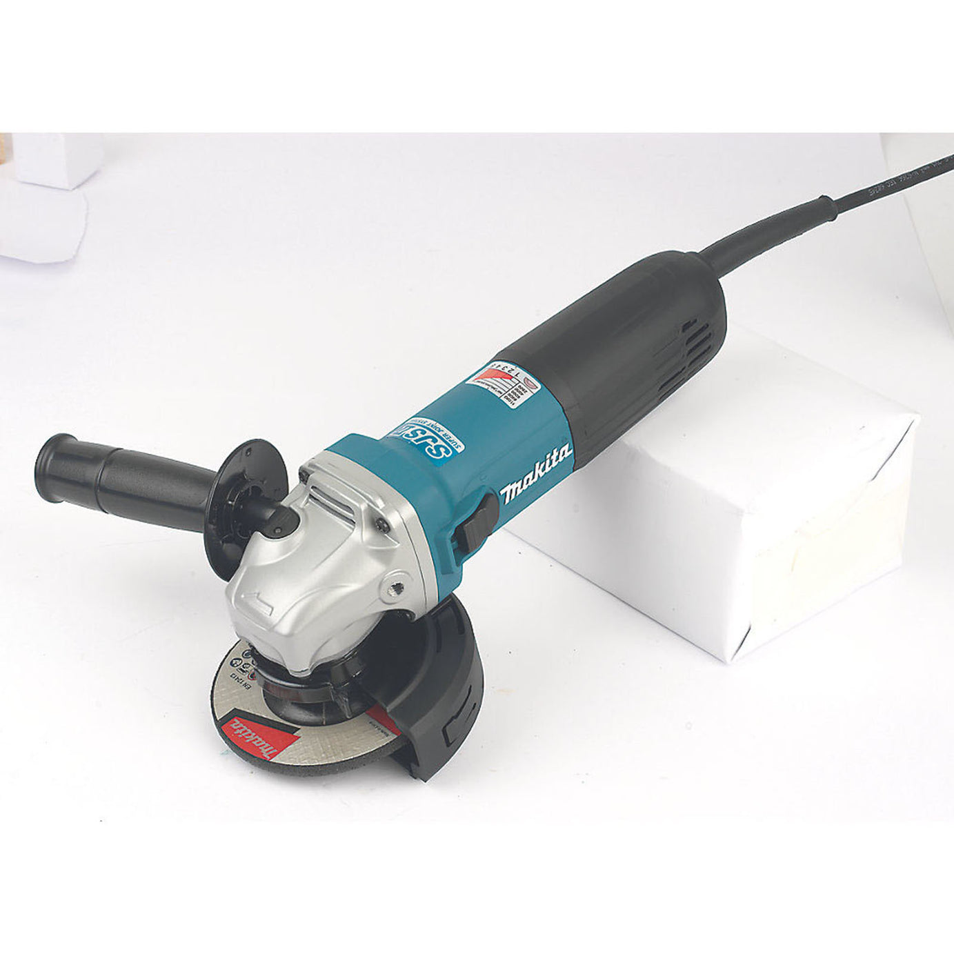 Makita Angle Grinder Electric Powerful Side Handle Variable Speed 4.5" 1400W - Image 1