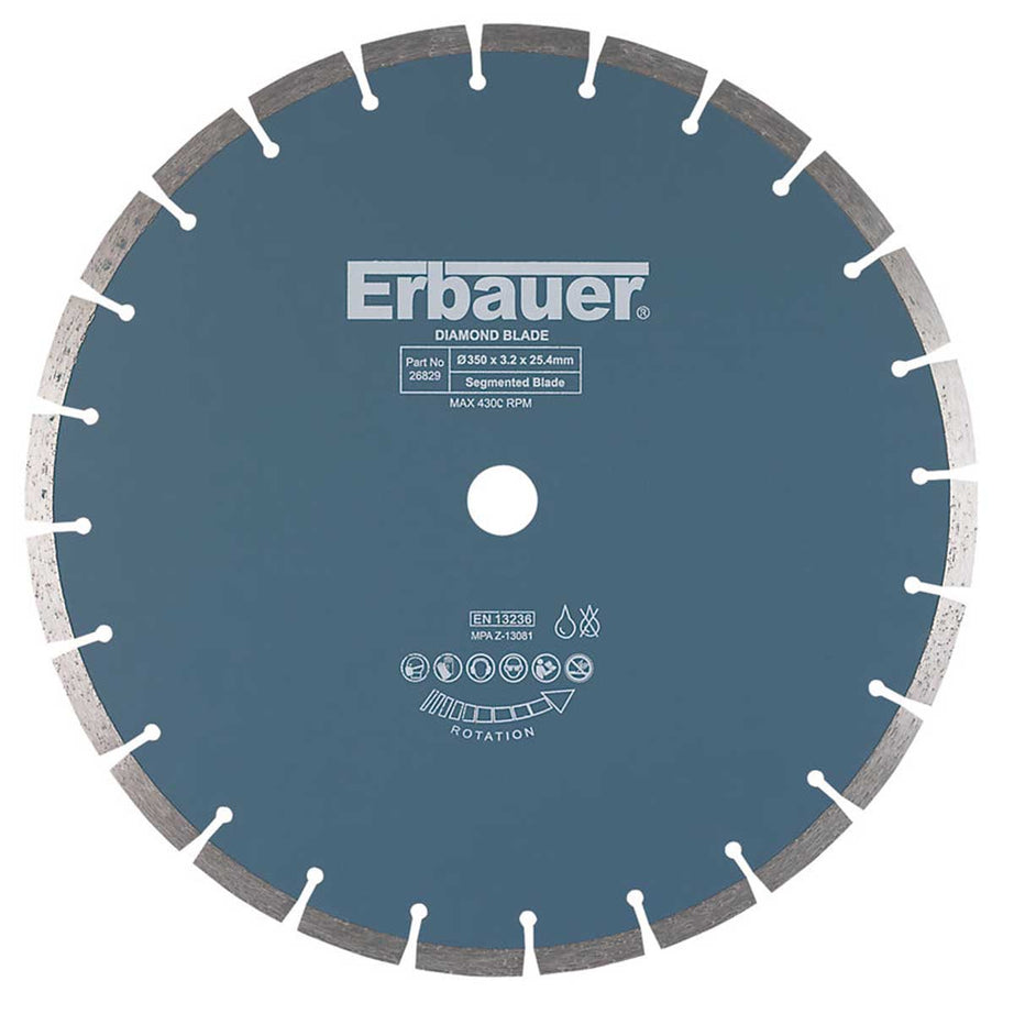 Diamond Cutting Blade Segmented Masonry Concrete Stone Wet Dry Use 350x25.4mm - Image 2