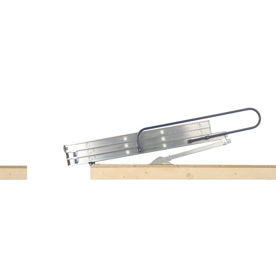 Werner Loft Ladder Aluminium Folding 3 Section Handrail Attic Stairs 3.1m - Image 2