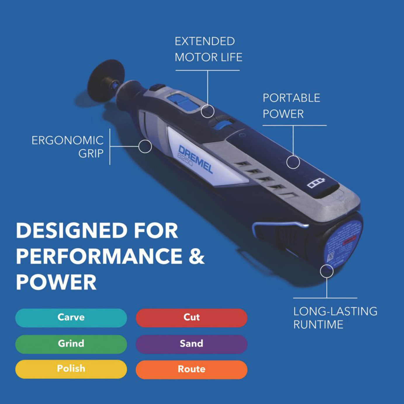 Dremel Multi Tool Cordless 12V 2.0Ah Li-Ion 8250-5 Brushless with Accessories - Image 3