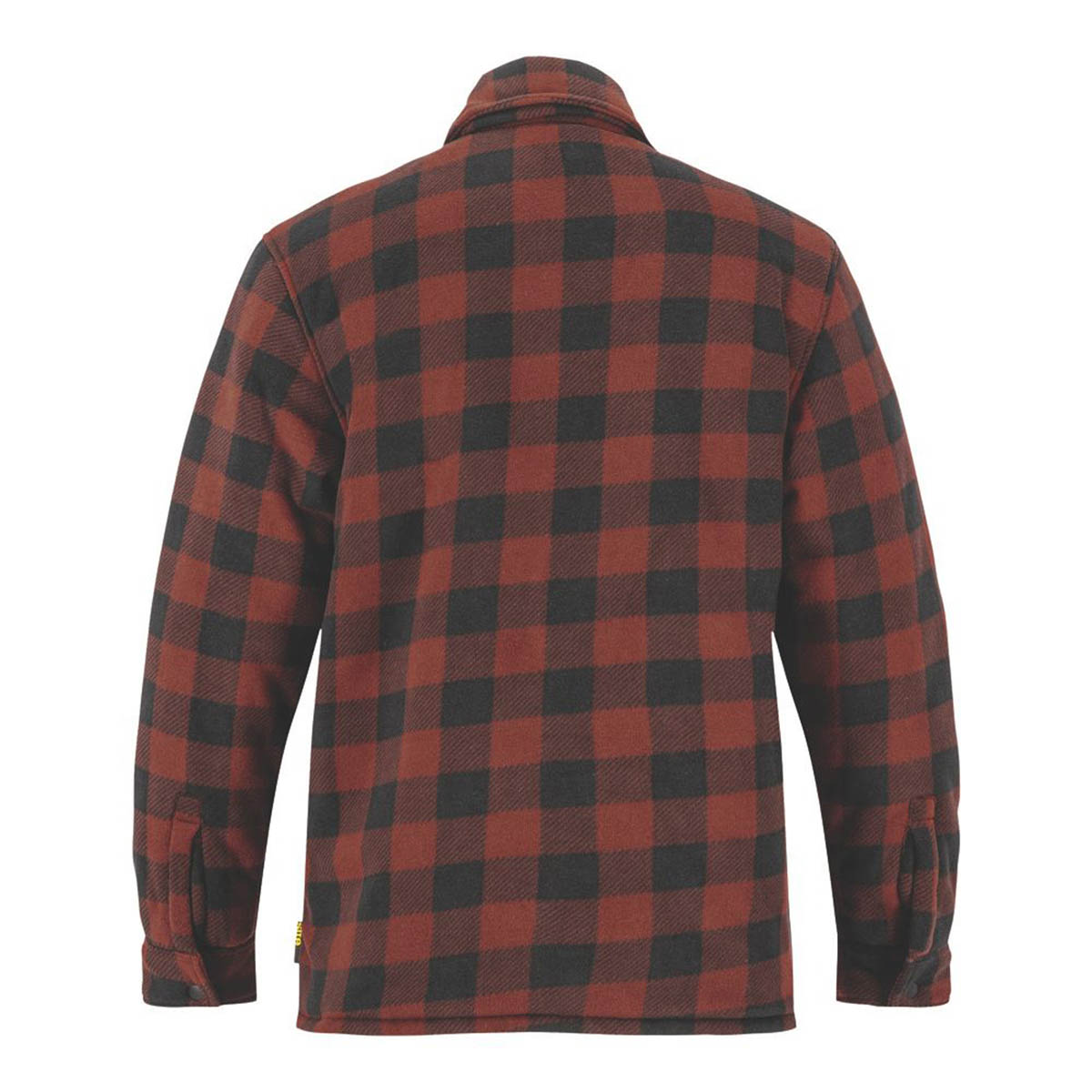 Site Shirt Mens Fleece Jacket Long Sleeve 2 Pockets Red Black Large 50" Chest - Image 3
