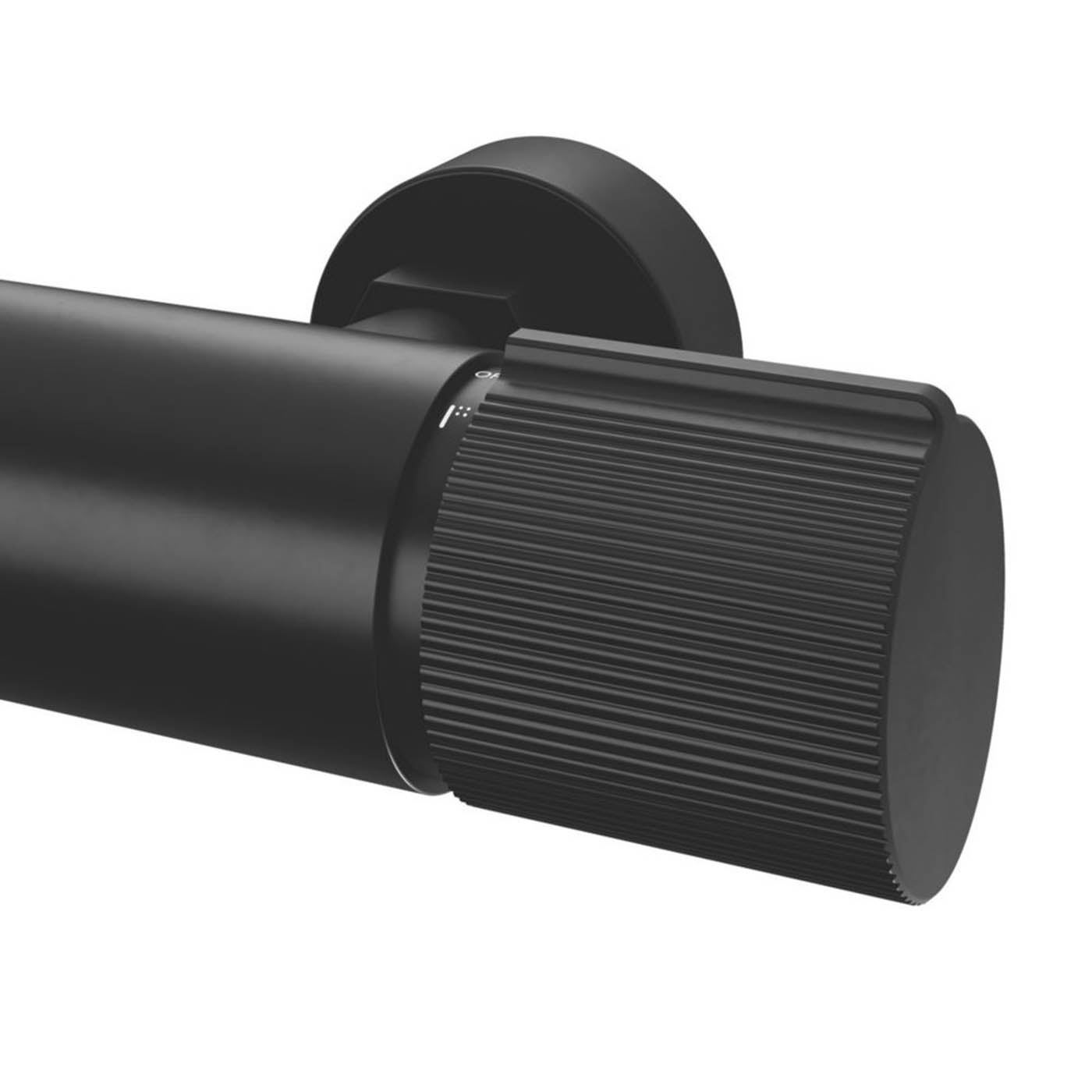 Swirl Thermostatic Shower Mixer Valve Matt Black Exposed Brass Single Outlet - Image 3
