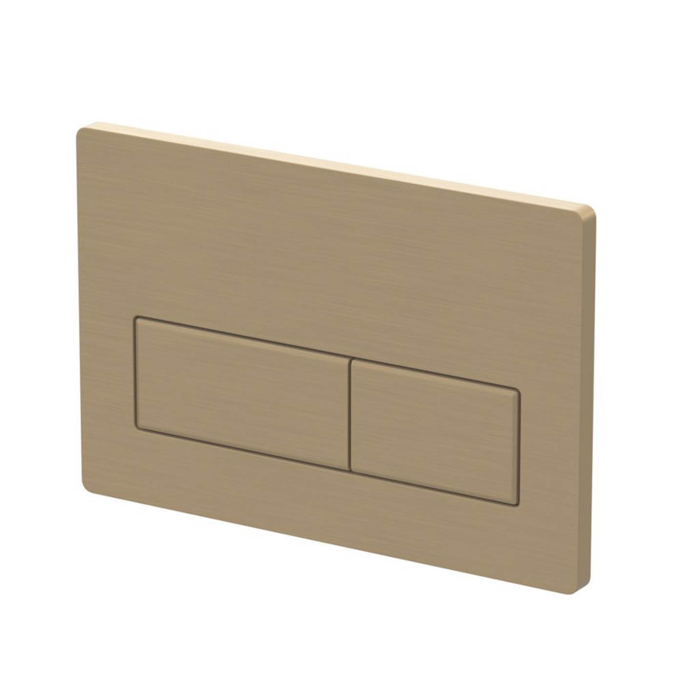 Flushing Plate Dual Water-Saving Low Volume Flush Rectangular  Brushed Brass - Image 1