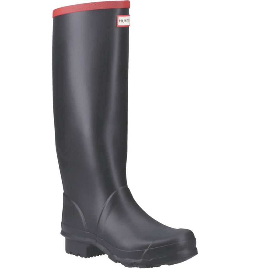 Hunter Mens Wellies Boots Full Knee Black Non Safety Wide Fit Waterproof Size 11 - Image 1