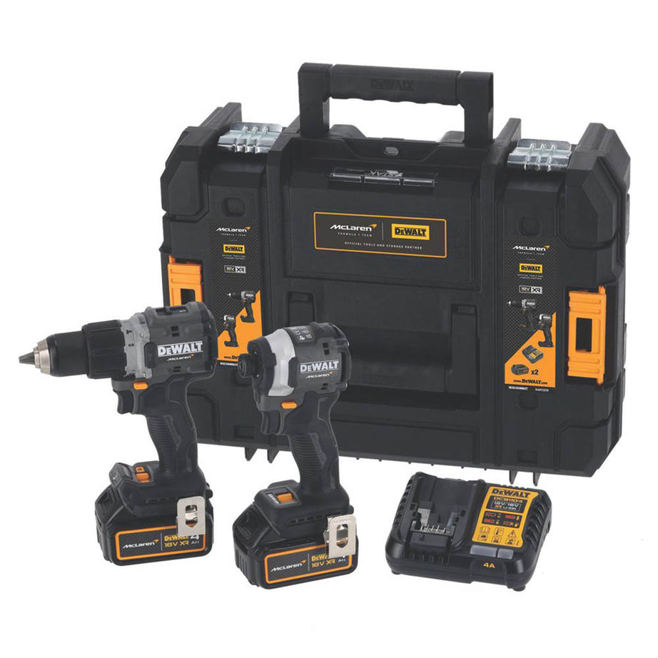 DeWalt Combi Drill Impact Driver Set Cordless 18V 2x4Ah Li-Ion DCK200MM2T-GB - Image 1