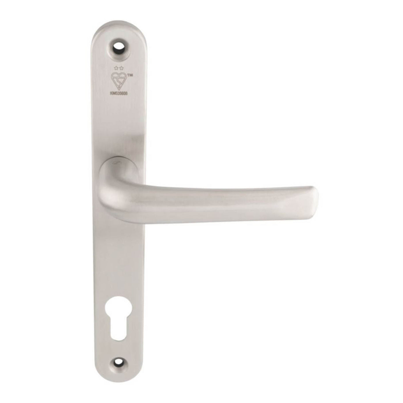 Smith And Locke Door Handles Pair Satin Nickel Euro Profile Internal External - Image 1