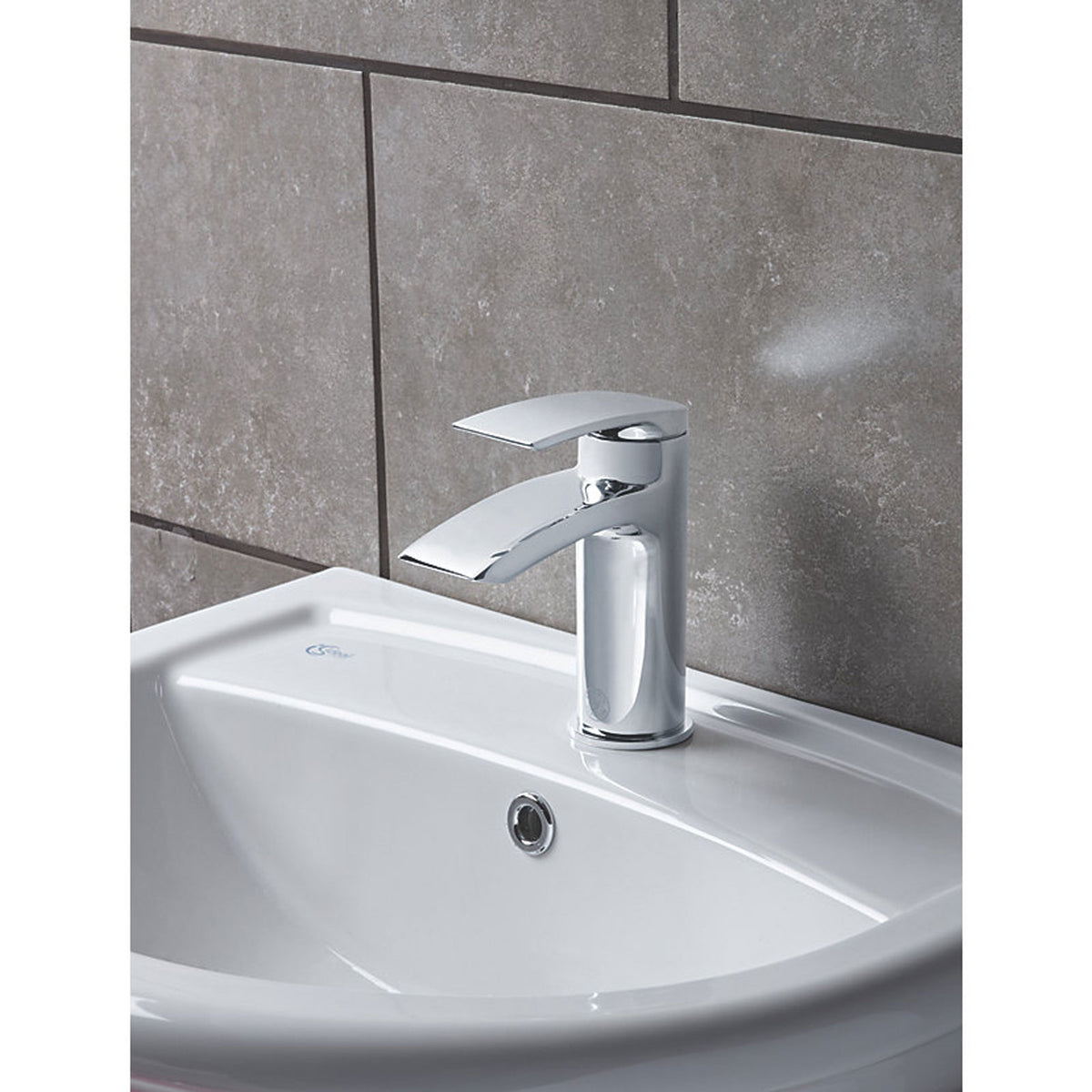 Bathroom Basin Tap Mono Mixer Single Lever Chrome Clicker Waste Modern Faucet - Image 3