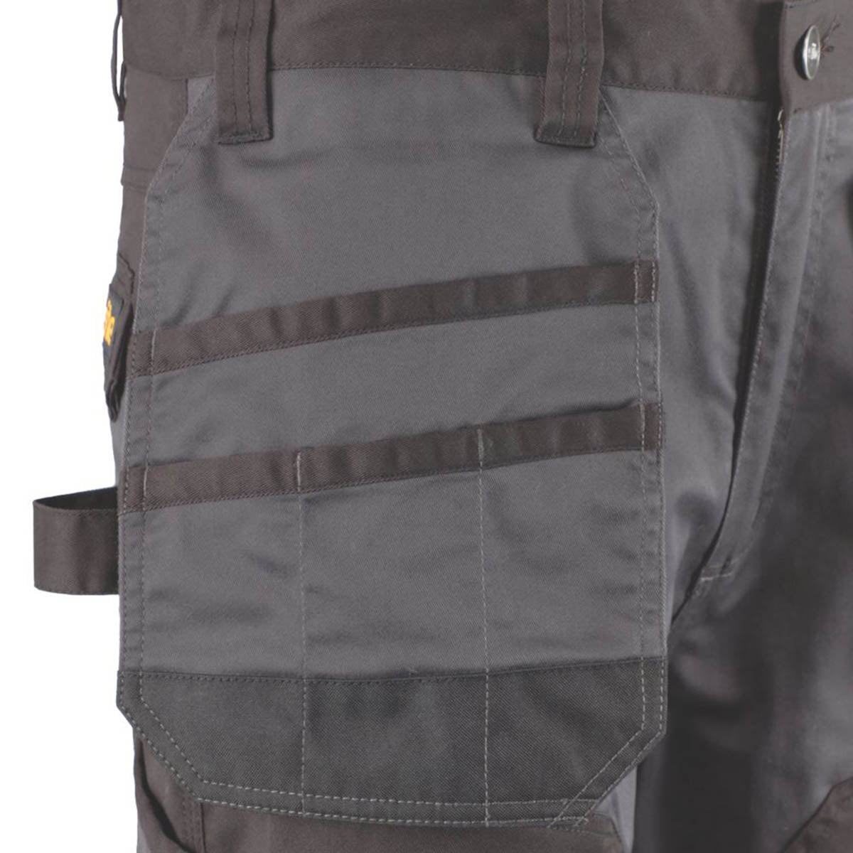 Site Work Trousers Mens Regular Fit Grey Black Stretch Multi Pockets 32"W 30"L - Image 4