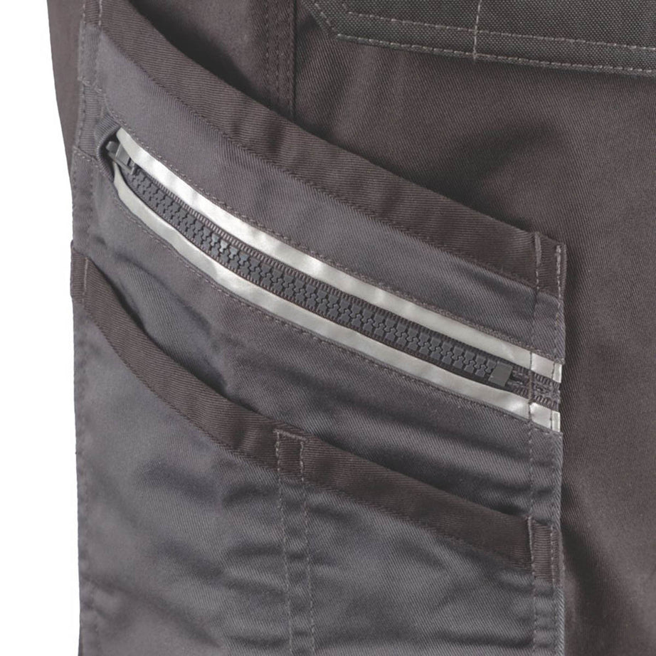 Site Work Trousers Mens Regular Fit Grey Black Stretch Multi Pockets 32"W 30"L - Image 5