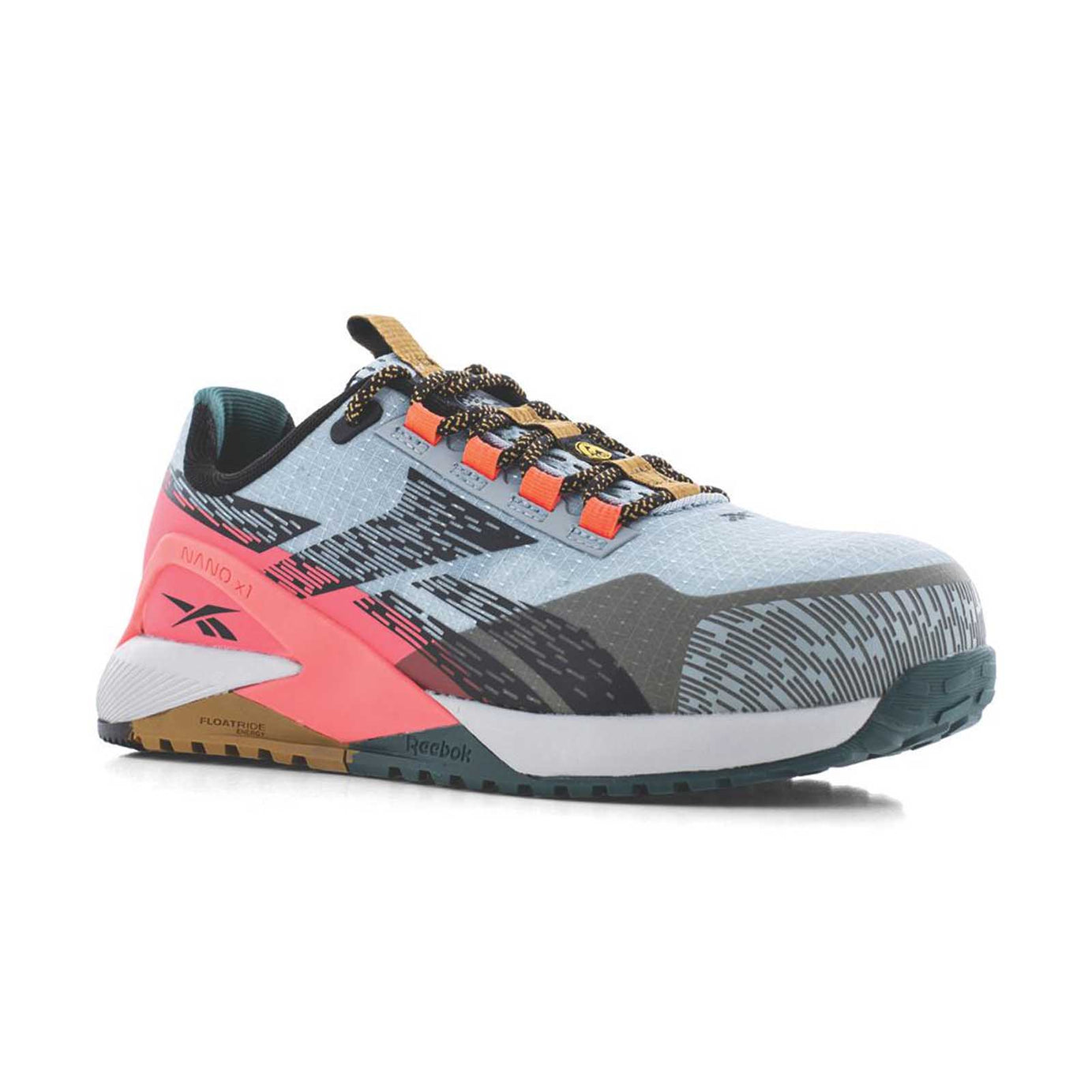 Reebok Safety Trainers Womens Wide Fit Grey Pink Metal Free Composite Toe Size 8 - Image 1