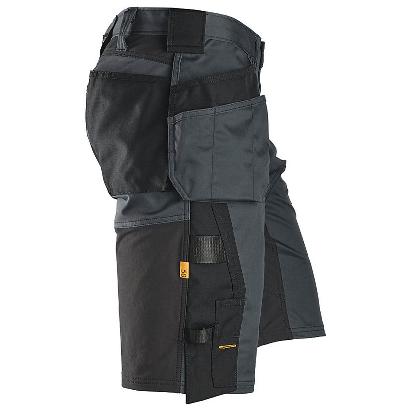 Snickers Work Shorts Mens Loose Fit Grey Black Stretch Multi Pockets Cargo 44W - Image 2