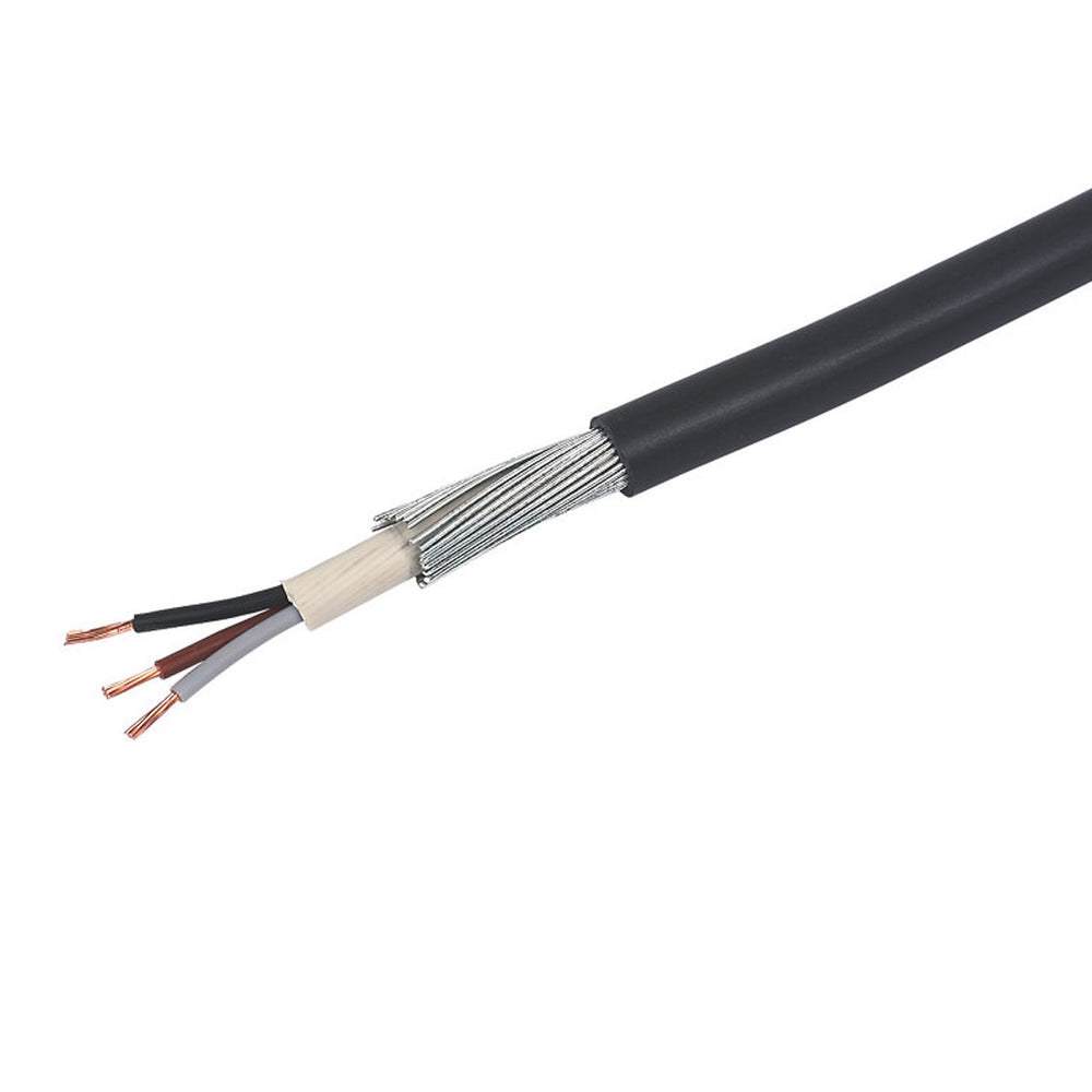 Armoured Wiring Cable PVC Sheated 3-Core 6mm² x 50m Rigid Bare Black Drum - Image 2